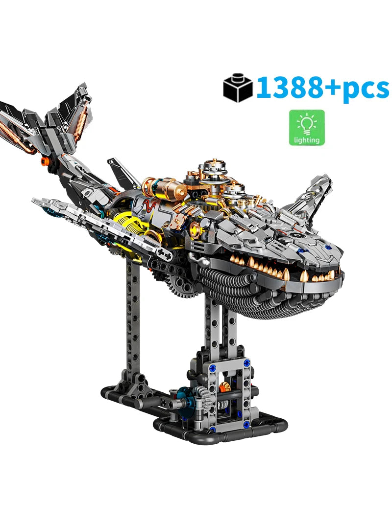 Light-Up Sea Animal Brick Set – Whale Model