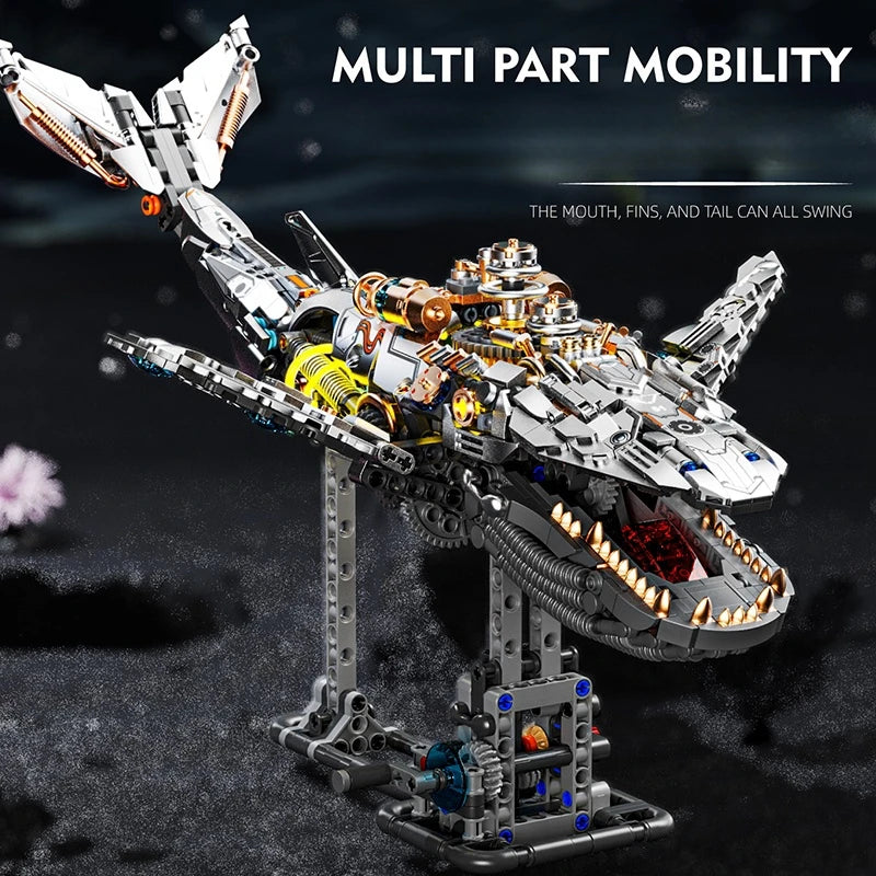 Light-Up Sea Animal Brick Set – Whale Model