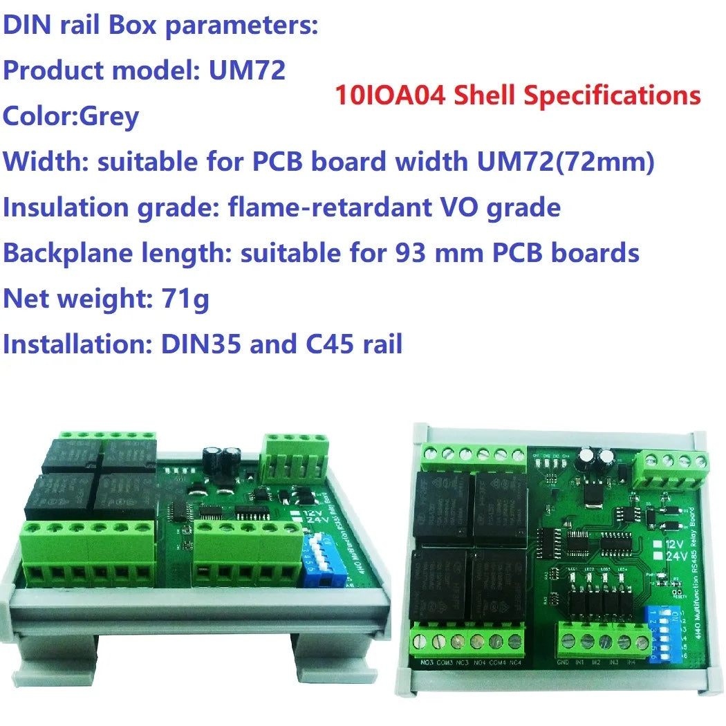 Modbus RTU Relay Board – 24V, 10A, 1–12 Channels