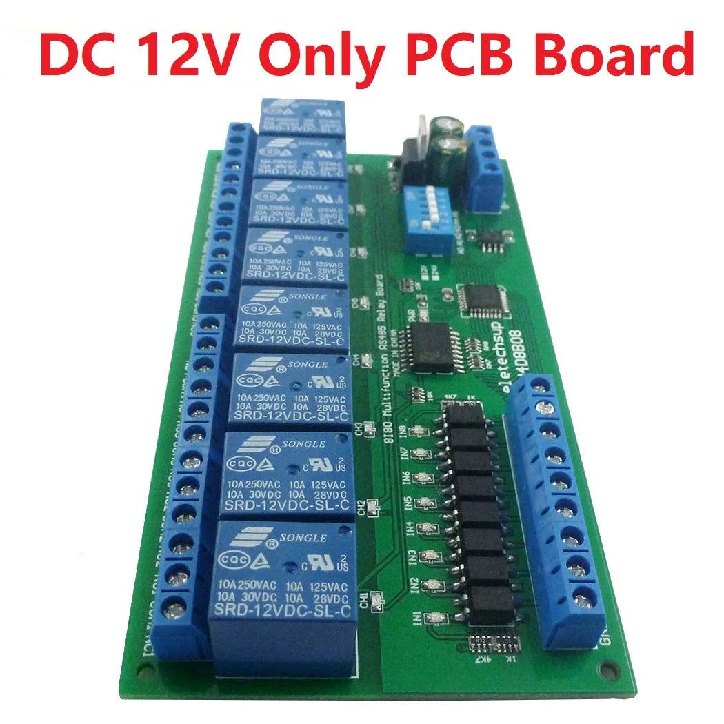 RS485 Modbus IO Module – DIN Rail, 8CH In/Out