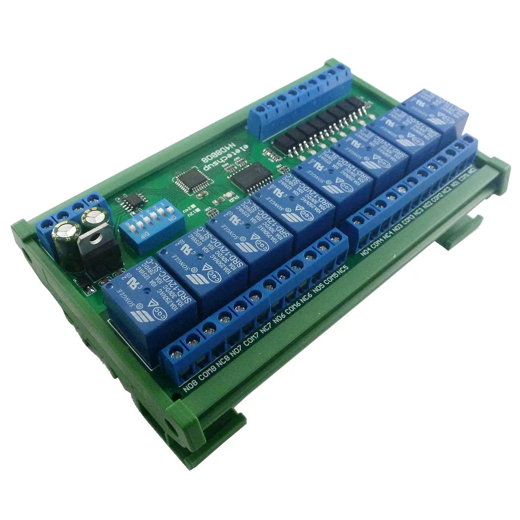 RS485 Modbus IO Module – DIN Rail, 8CH In/Out