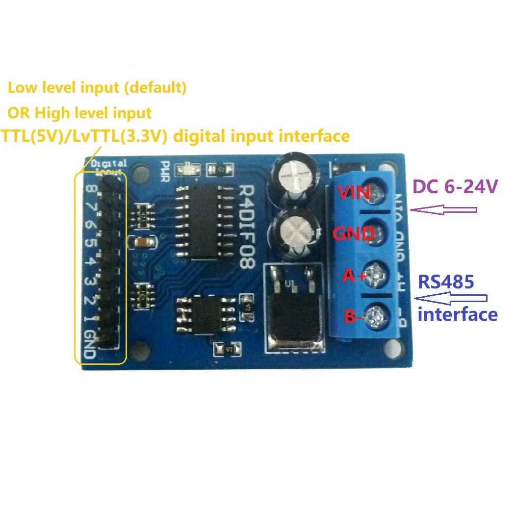 8-Channel RS485 IO Acquisition Board (TTL/CMOS)