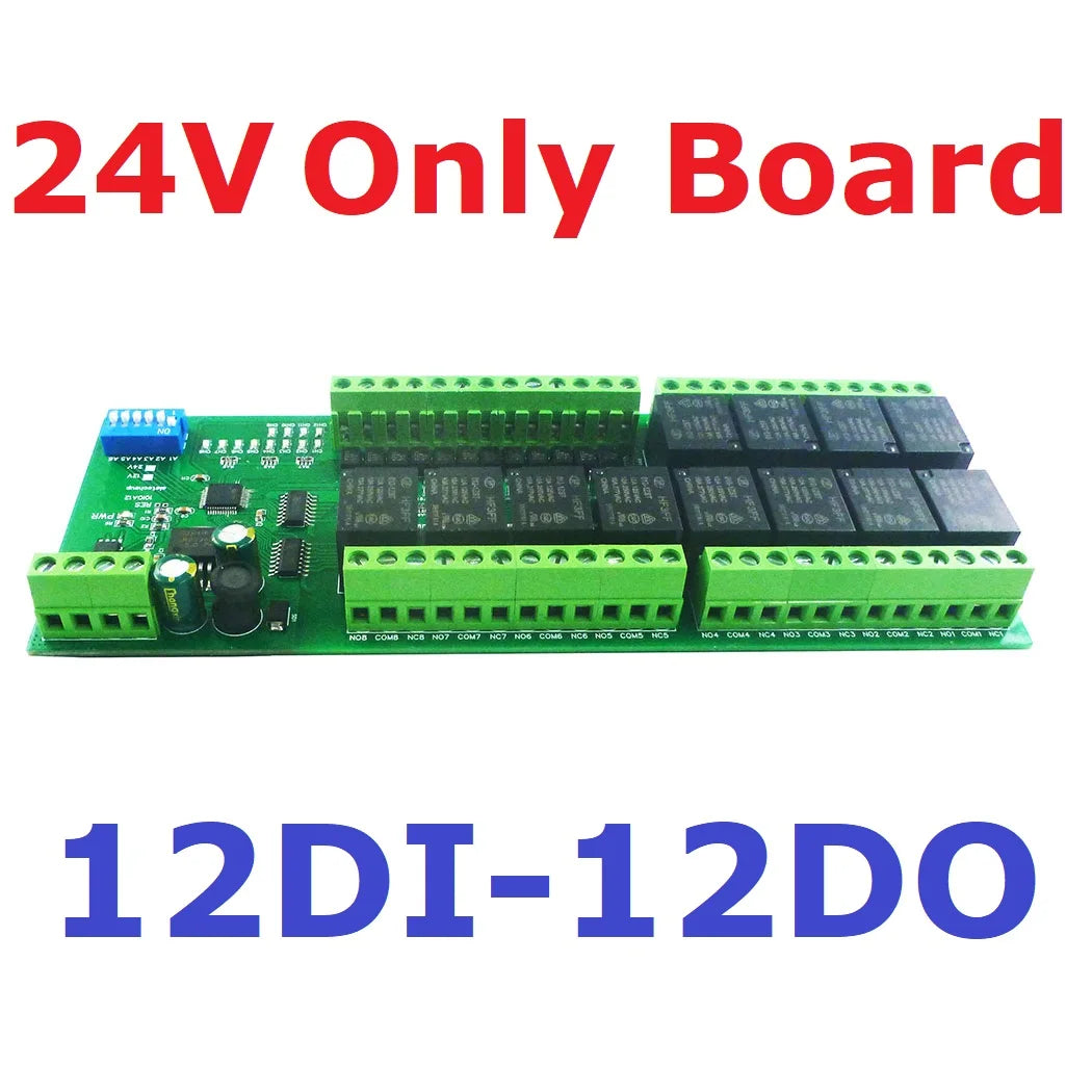 Modbus RTU Relay Board – 24V, 10A, 1–12 Channels