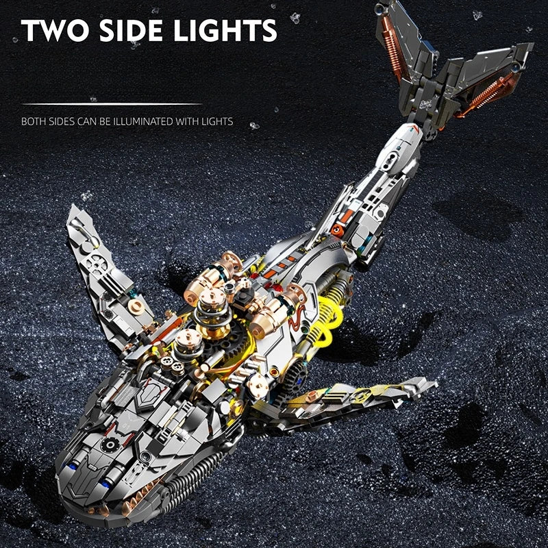 Light-Up Sea Animal Brick Set – Whale Model