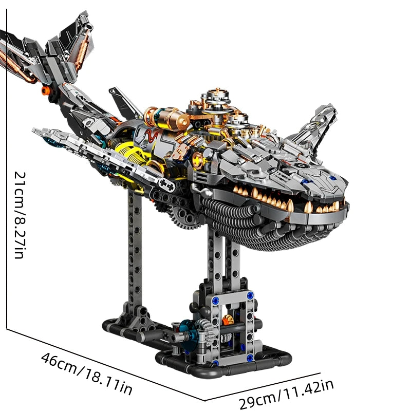 Light-Up Sea Animal Brick Set – Whale Model