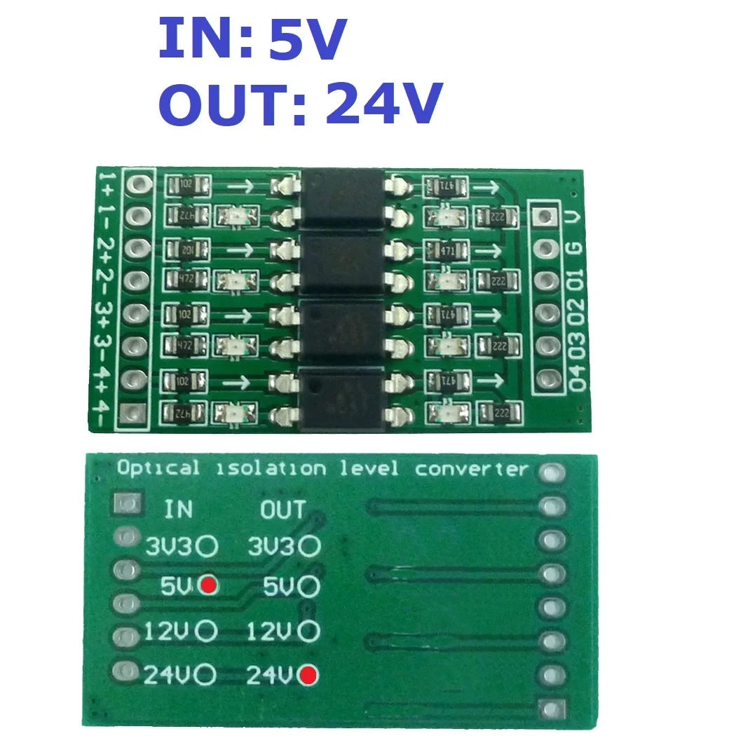 Digital Level Shifter Module – 3.3V to 24V, optical-Isolated
