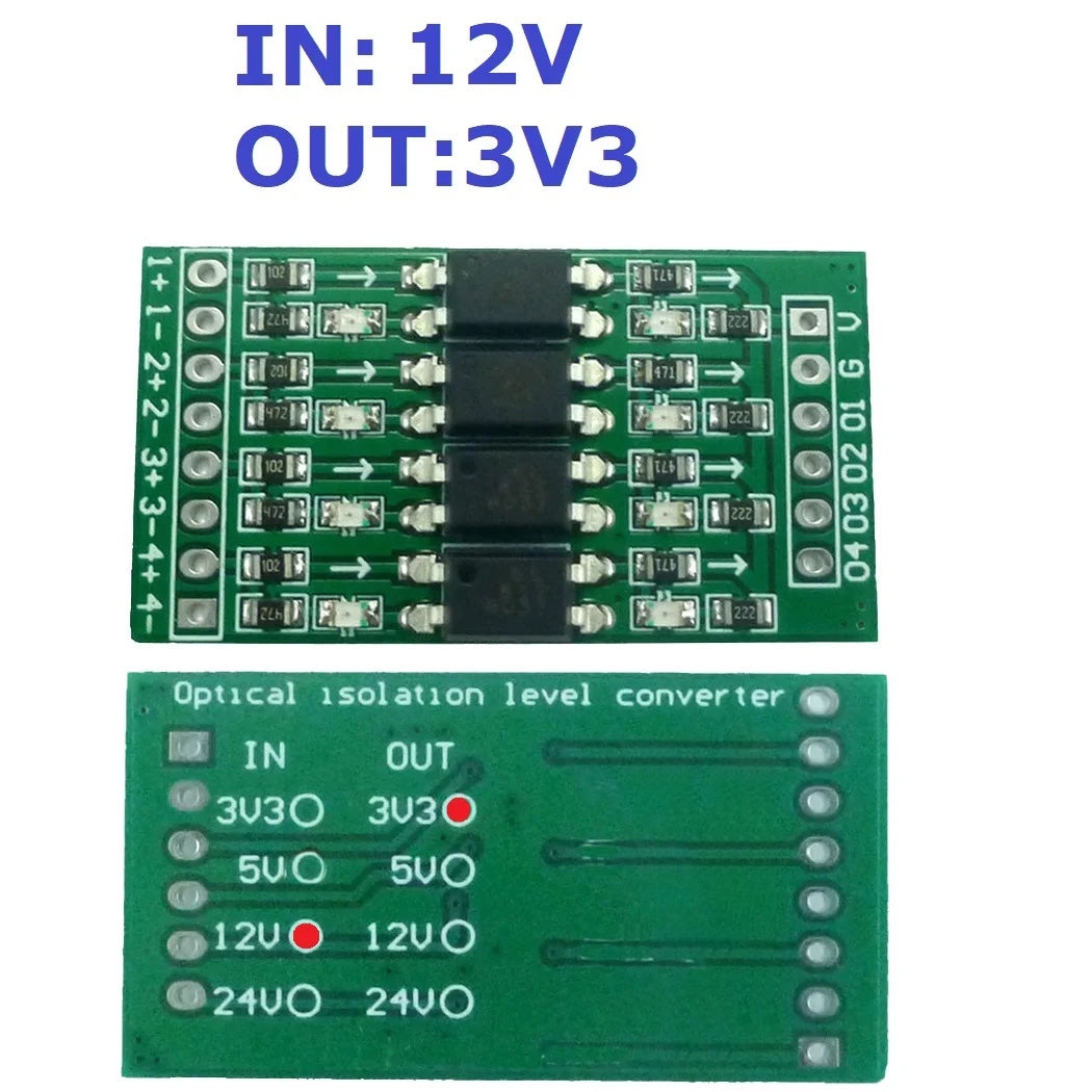 Digital Level Shifter Module – 3.3V to 24V, optical-Isolated