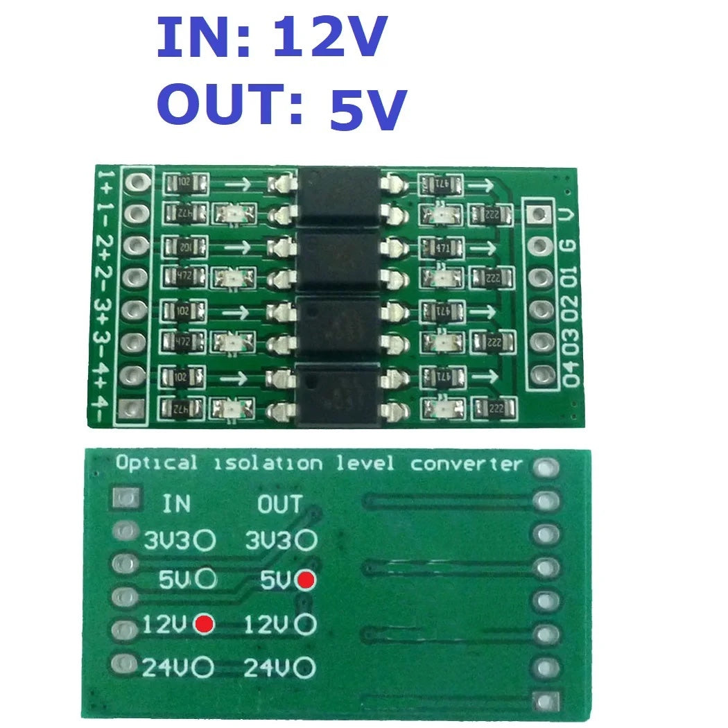 Digital Level Shifter Module – 3.3V to 24V, optical-Isolated