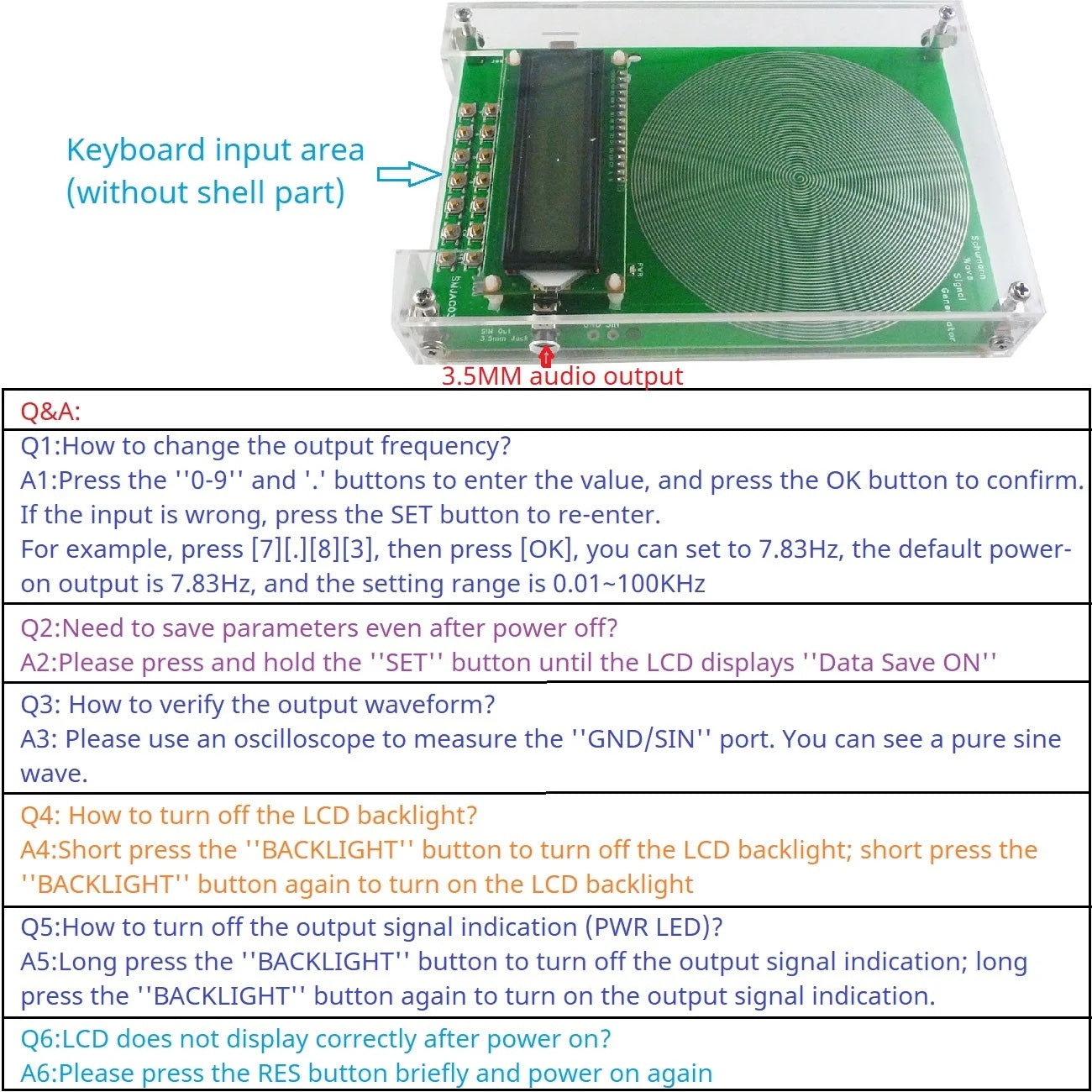 Schumann Wave Generator – Acrylic Shell, 3.5mm Output