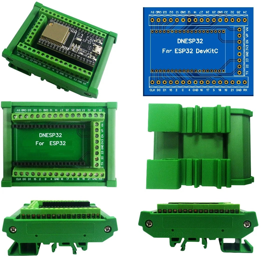 DIN Rail Terminal Adapter module for ESP32/Arduino