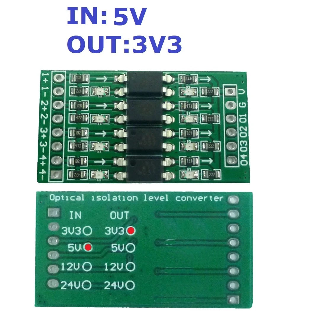 Digital Level Shifter Module – 3.3V to 24V, optical-Isolated