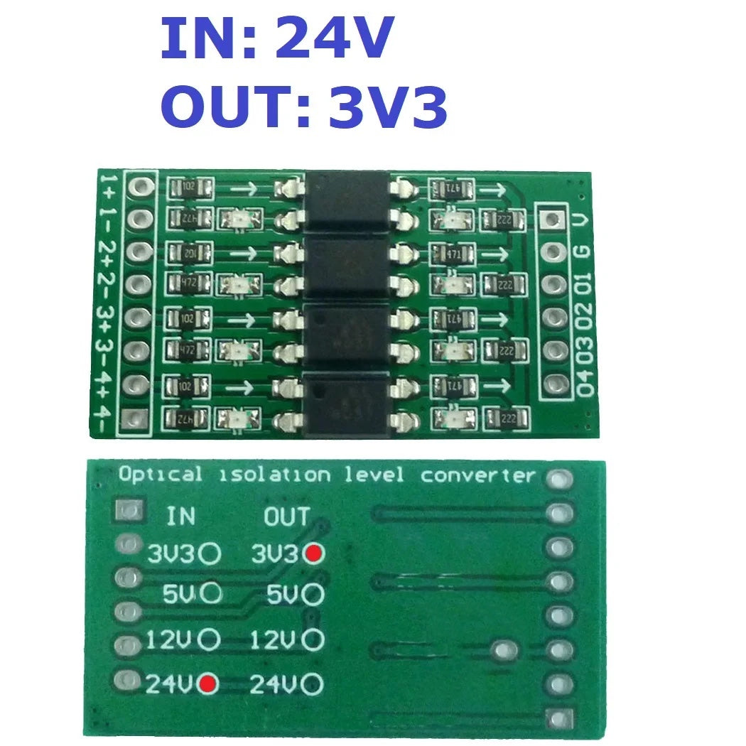 Digital Level Shifter Module – 3.3V to 24V, optical-Isolated