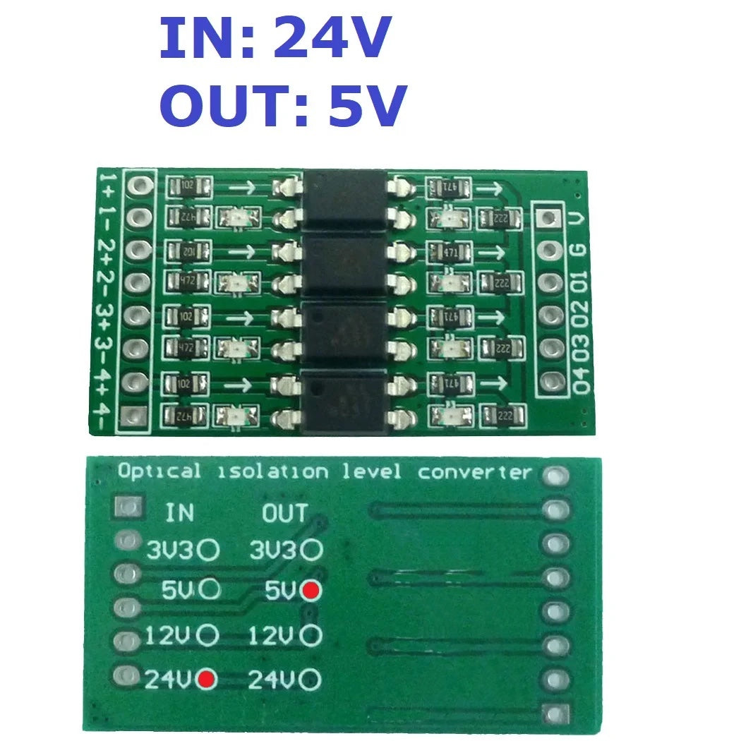 Digital Level Shifter Module – 3.3V to 24V, optical-Isolated